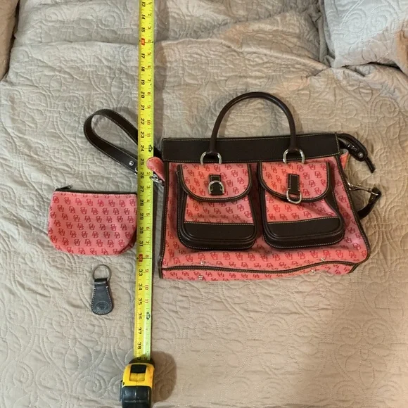 DOONEY & BOURKE Vintage Bundle Red Bags Double Pocket and Monogram 6 Pieces - Picture 12 of 15